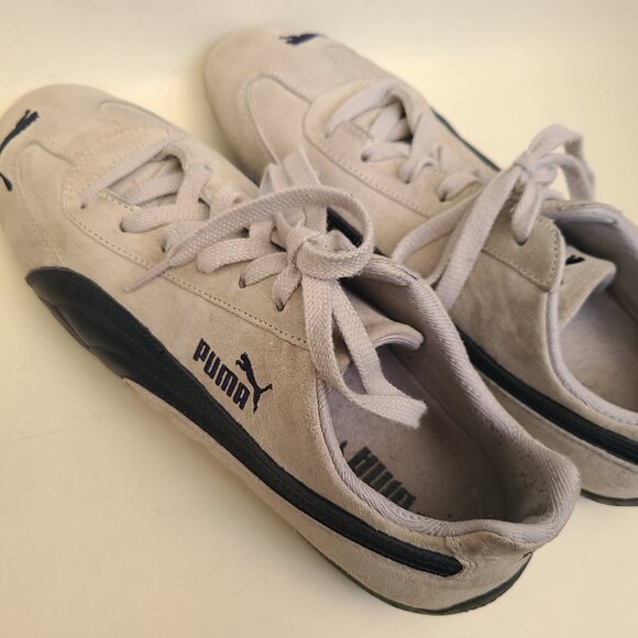Vtg Puma Speedcat OG Suede Sneaker EU 42.5 Lt Gray White Navy Mostro Japanese - Picture 3 of 16